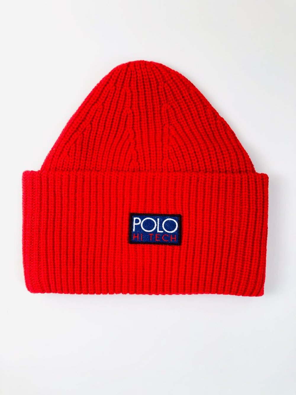 NWT POLO RALPH LAUREN HI TECH RED BEANIE HAT
